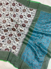 Pure Khaddi Georgette Banarasi Saree -  Antique zari - The Handlooms