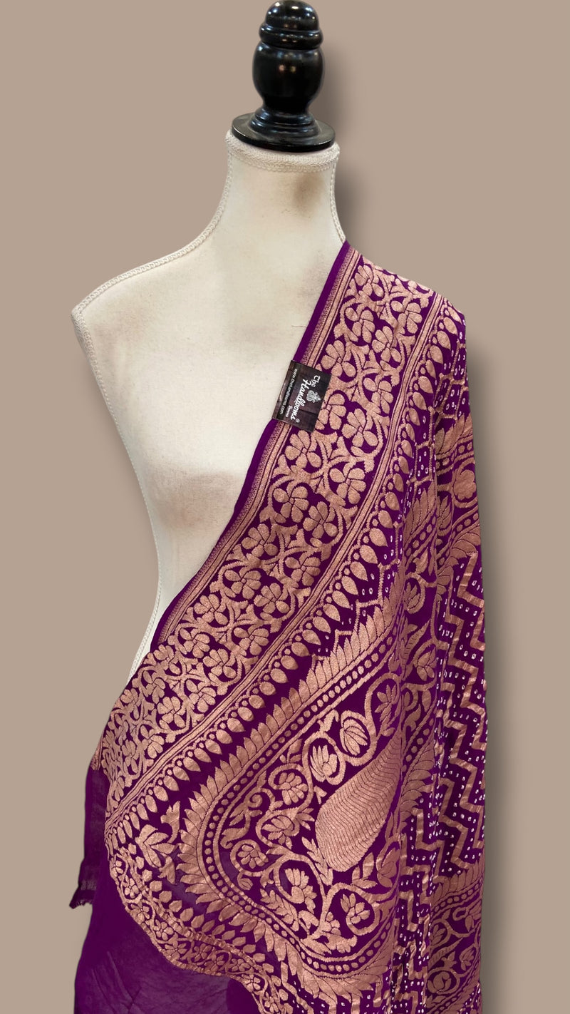 Pure Georgette Banarasi Bandhej Dupatta