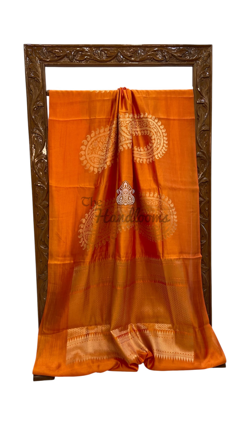 Pure Mango Silk Banarasi Handloom Saree
