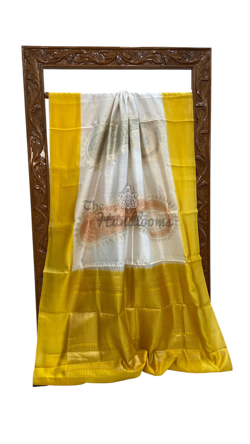 Pure Mango Silk Banarasi Handloom Saree