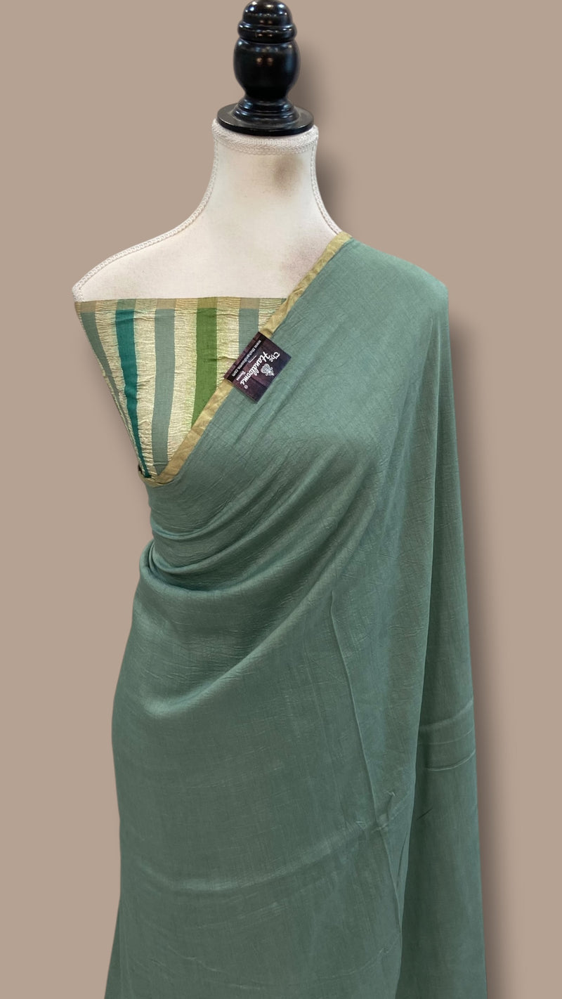 Moonga Georgette Handloom Banarasi Saree