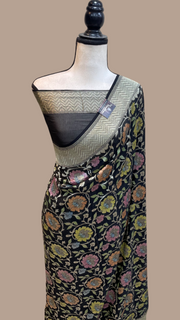 Pure Khaddi Georgette Banarasi Saree -  water zari - The Handlooms