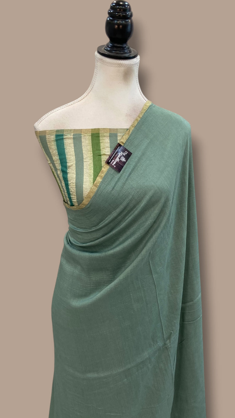 Moonga Georgette Handloom Banarasi Saree