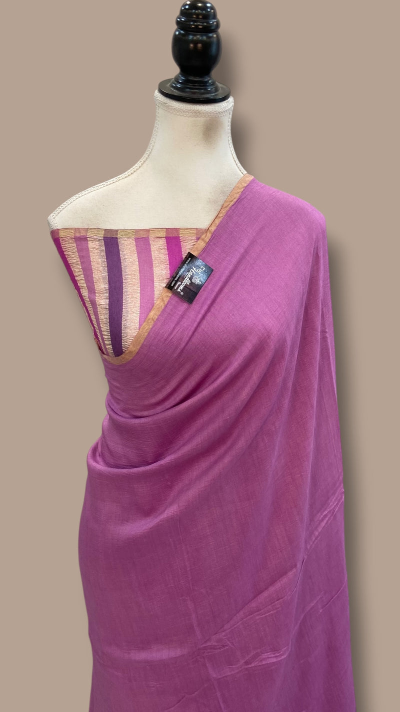 Moonga Georgette Handloom Banarasi Saree