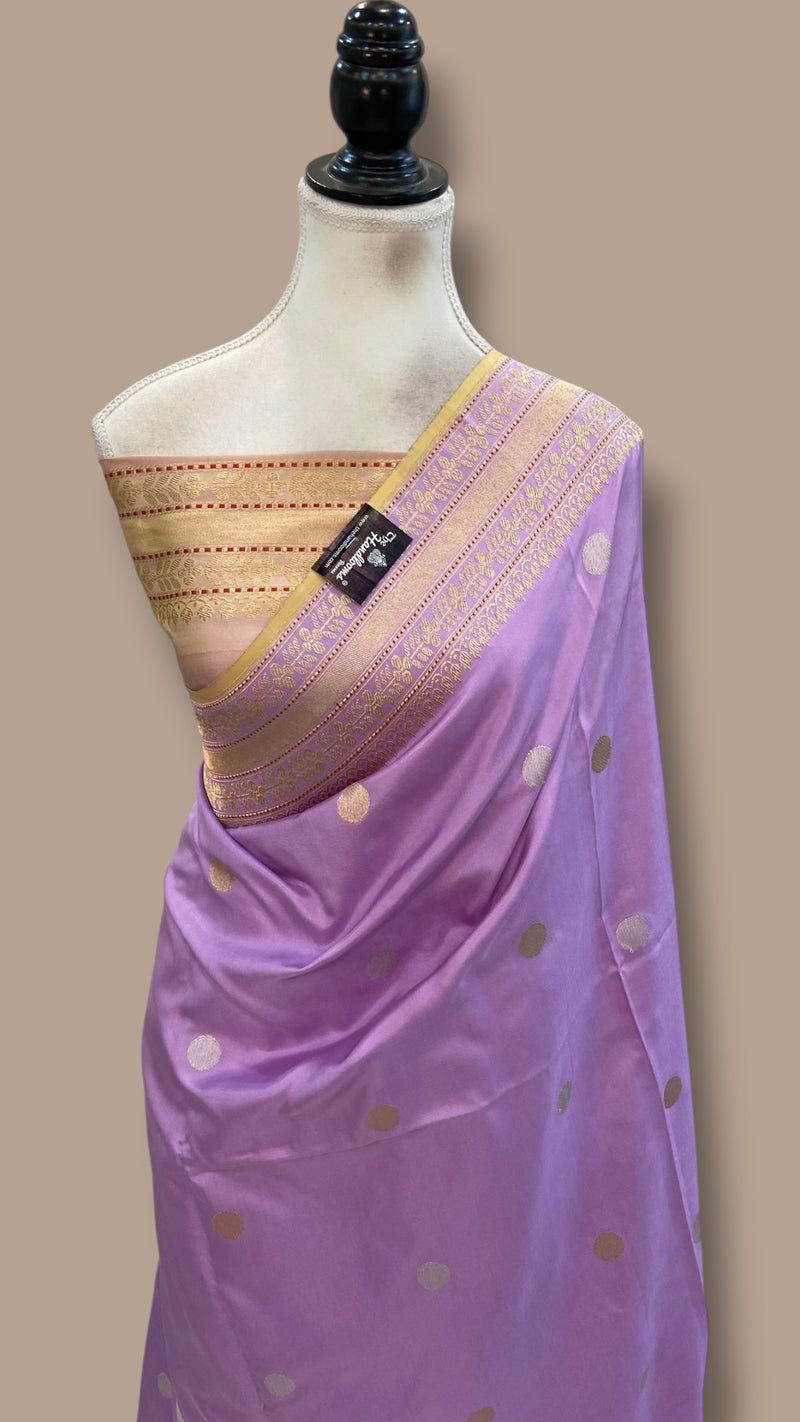 Pure Katan Silk Banarasi Handloom Saree - All Over Kadua Motifs