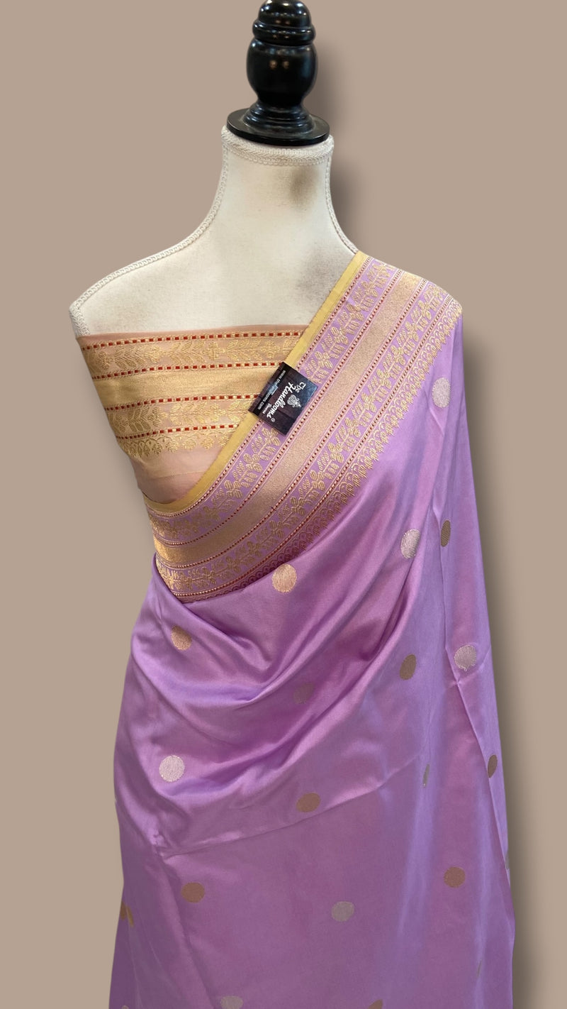 Pure Katan Silk Banarasi Handloom Saree - All Over Kadua Motifs