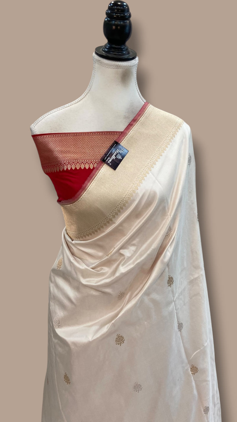 Pure Katan Silk Banarasi Handloom Saree - All Over Kadua Motifs