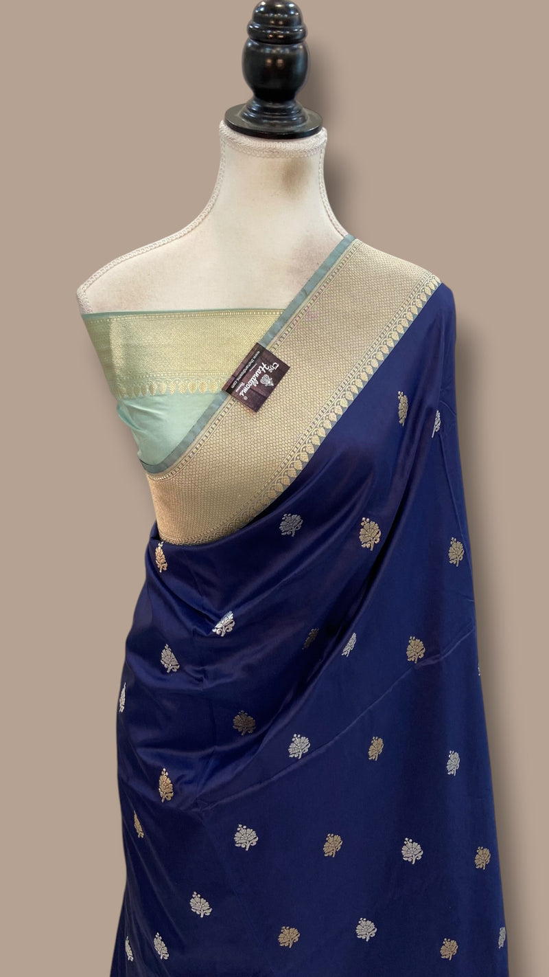 Pure Katan Silk Banarasi Handloom Saree - All Over Kadua Motifs