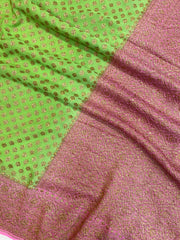 Pure Khaddi Georgette Banarasi Saree -  Antique zari - The Handlooms