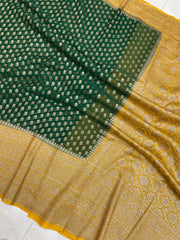 Pure Khaddi Georgette Banarasi Saree -  Antique zari - The Handlooms