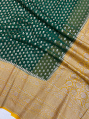 Pure Khaddi Georgette Banarasi Saree -  Antique zari - The Handlooms