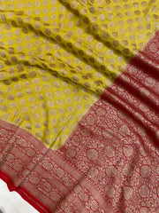 Pure Khaddi Georgette Banarasi Saree -  Antique zari - The Handlooms