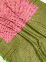 Pure Khaddi Georgette Banarasi Saree -  Antique zari - The Handlooms