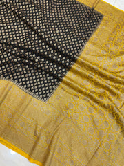 Pure Khaddi Georgette Banarasi Saree -  Antique zari - The Handlooms