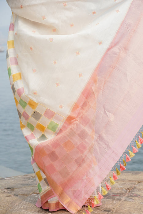 Italian Moonga Silk Handloom Banarasi Saree