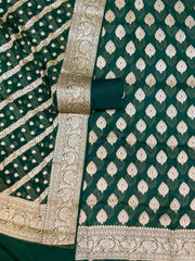 Pure Chiffon Khaddi Banarasi Dress material - The Handlooms