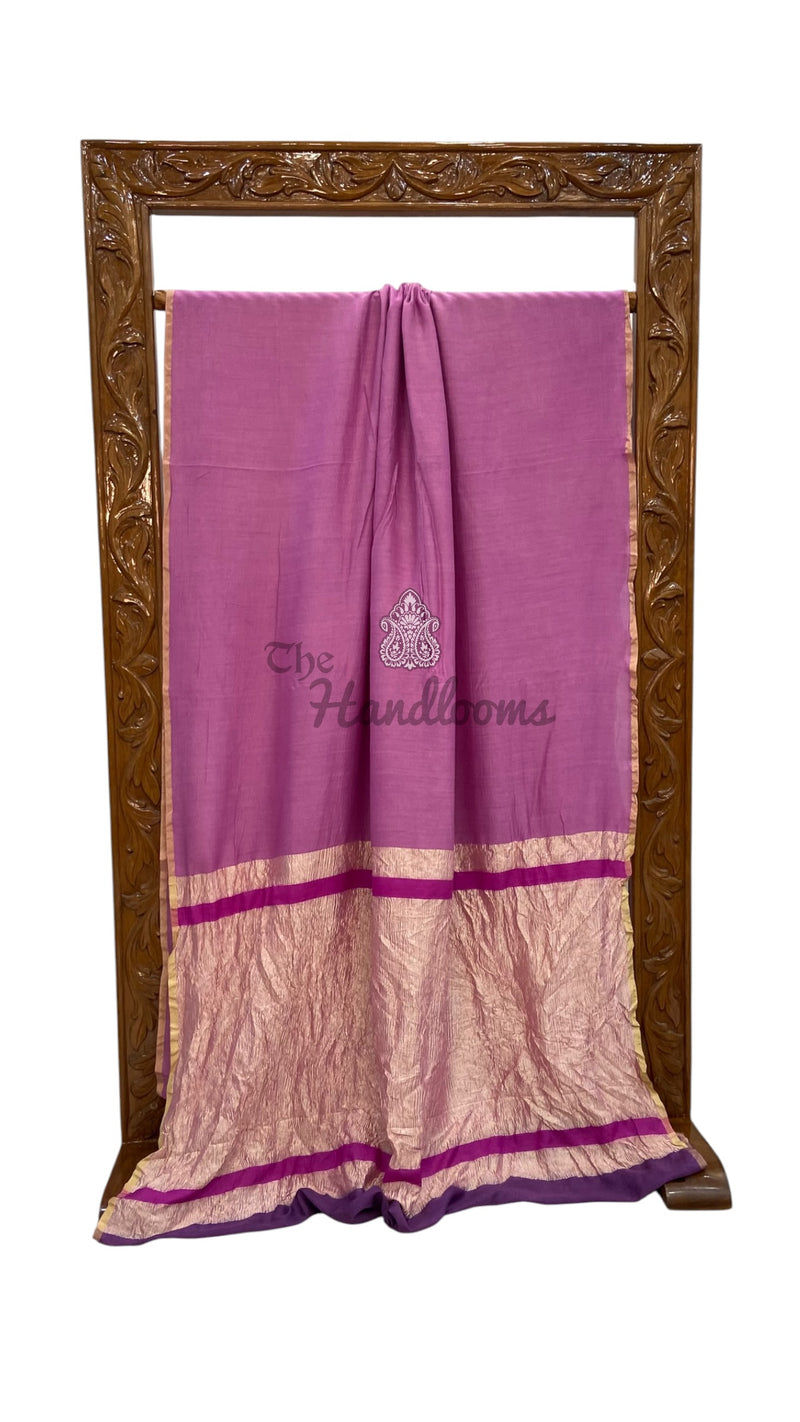 Moonga Georgette Handloom Banarasi Saree