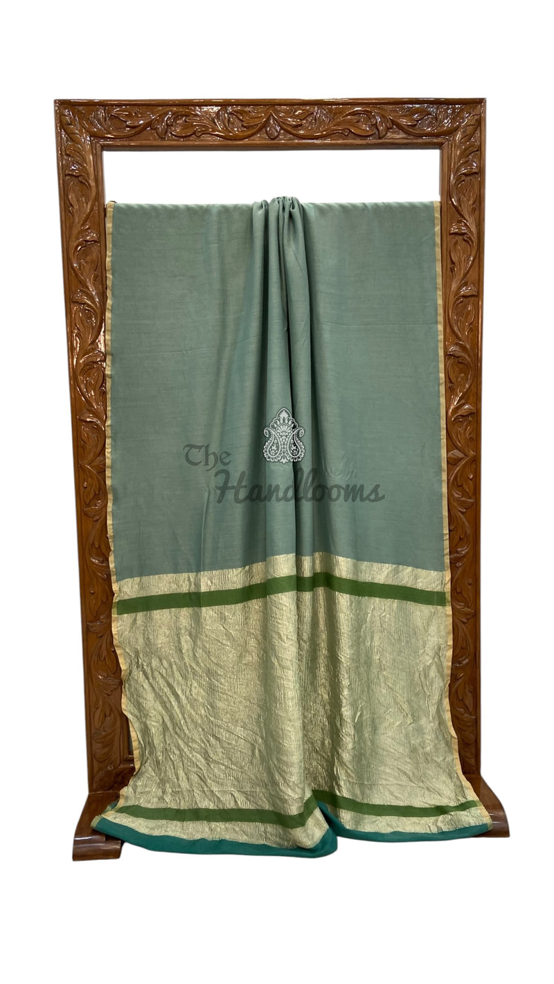 Moonga Georgette Handloom Banarasi Saree