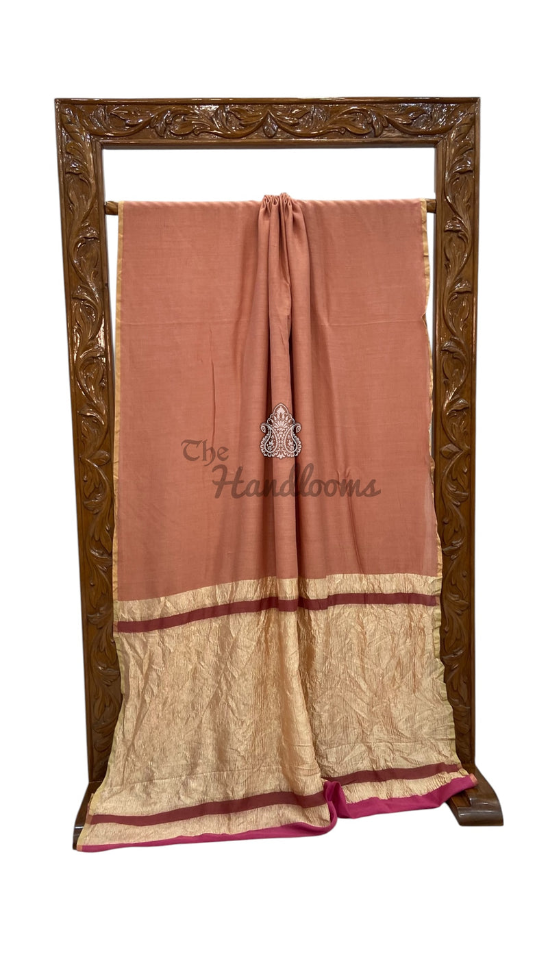 Moonga Georgette Handloom Banarasi Saree