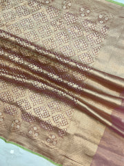 Pure Tissue Reshmi Zari Banarasi Brocade Handloom Dupatta - The Handlooms