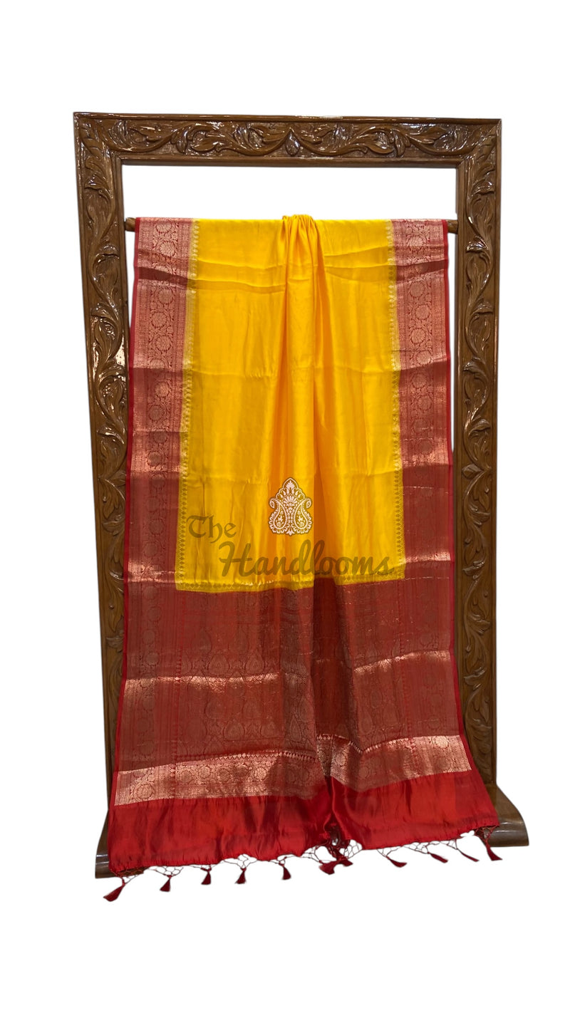 Pure Mango Silk Banarasi Handloom Saree