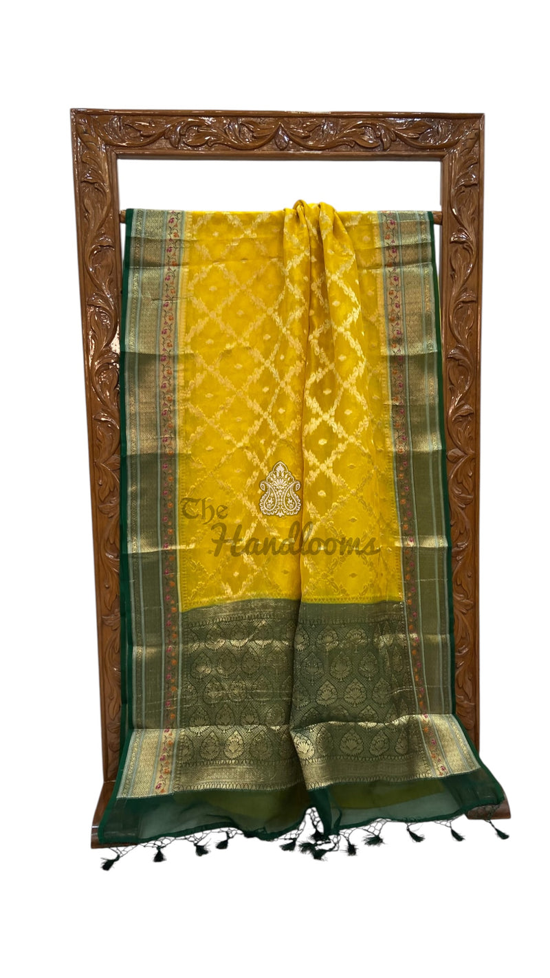 Pure Kora Handloom Banarasi Saree