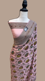 Pure Khaddi Georgette Handloom Banarasi Saree - The Handlooms