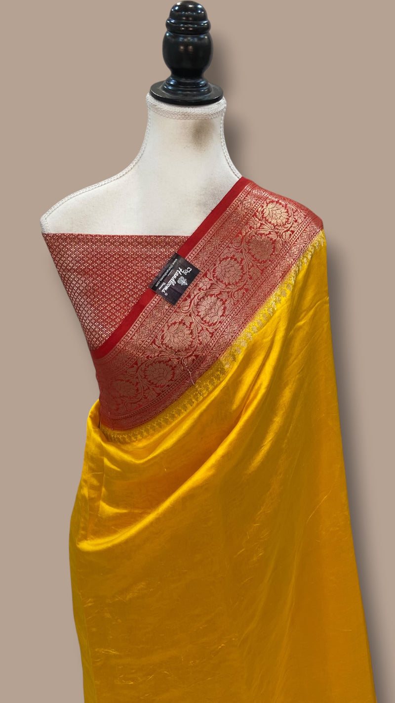 Pure Mango Silk Banarasi Handloom Saree