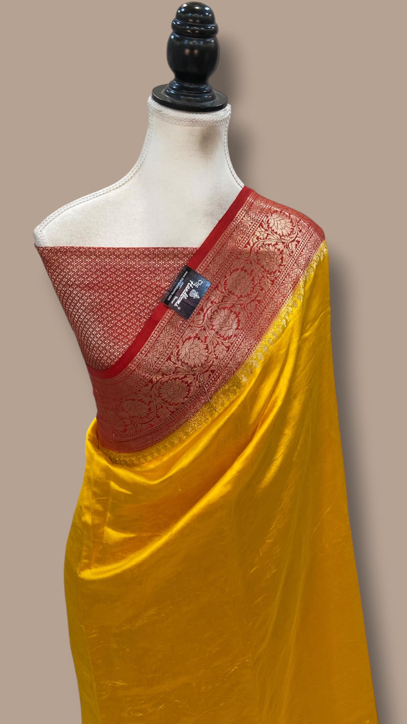 Pure Mango Silk Banarasi Handloom Saree