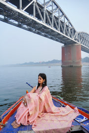 Pure Moonga Tissue Silk Banarasi Handloom Saree - The Handlooms