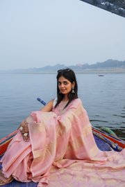 Pure Moonga Tissue Silk Banarasi Handloom Saree - The Handlooms