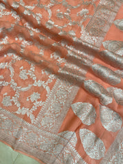 Pure Khaddi Georgette Banarasi Saree - The Handlooms
