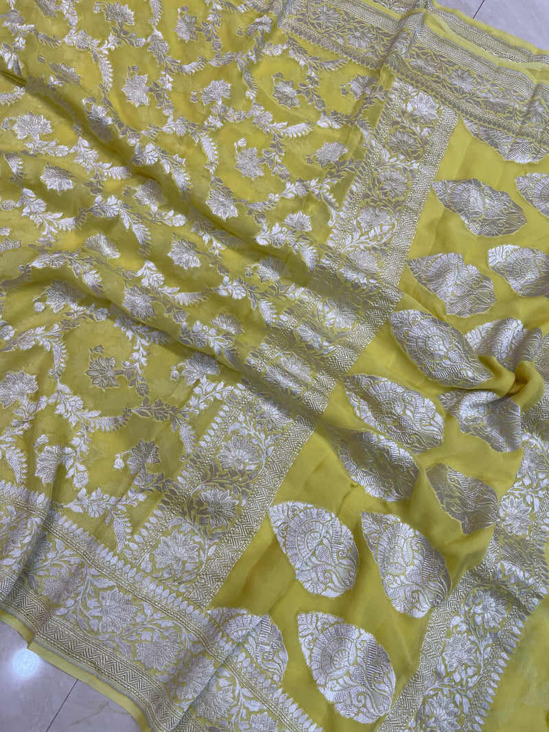 Pure Khaddi Georgette Banarasi Saree - The Handlooms