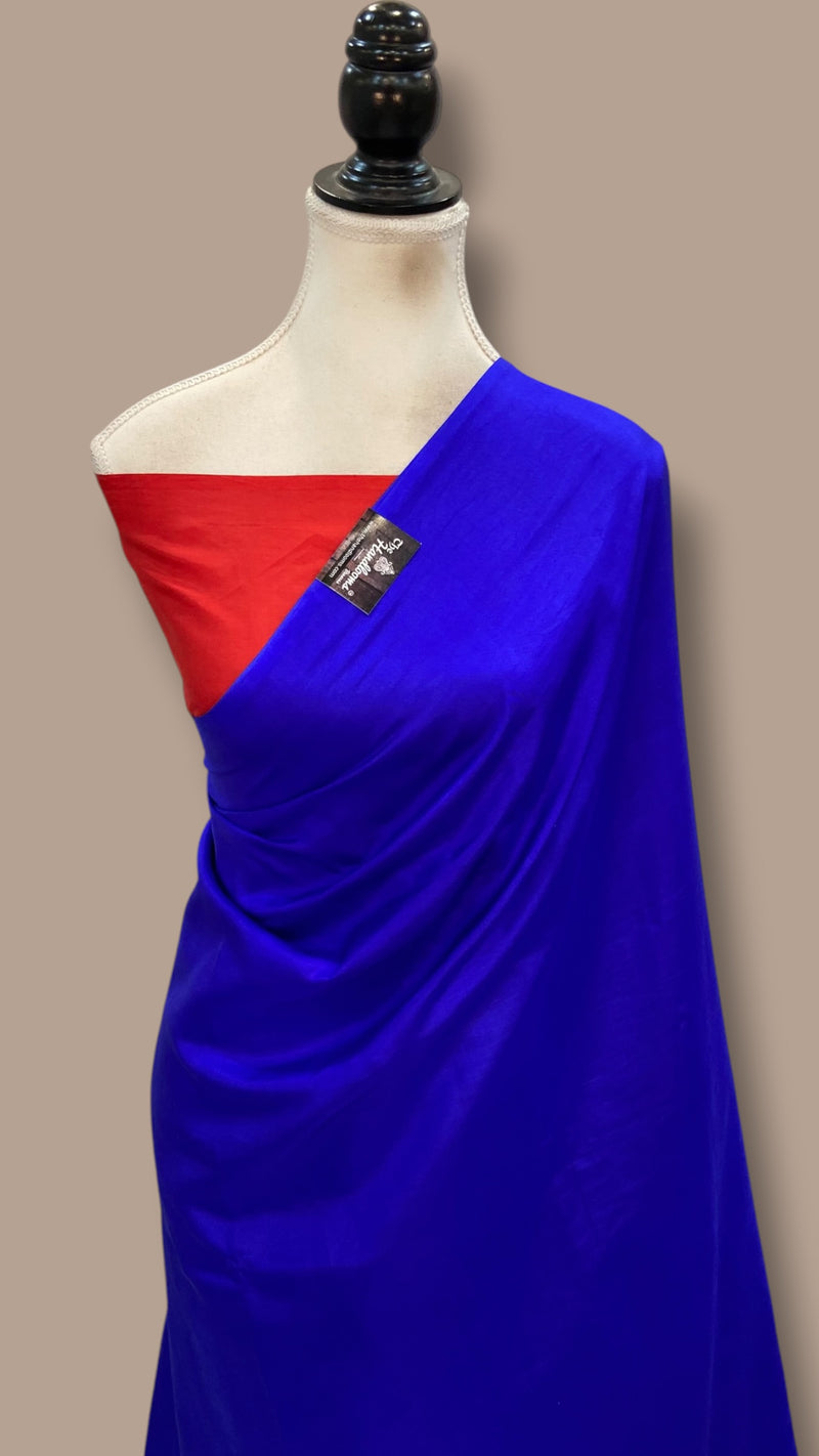 Pure Katan Silk Handloom Banarasi Saree-Plain