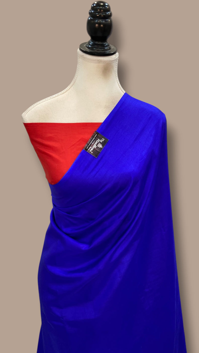 Pure Katan Silk Handloom Banarasi Saree-Plain