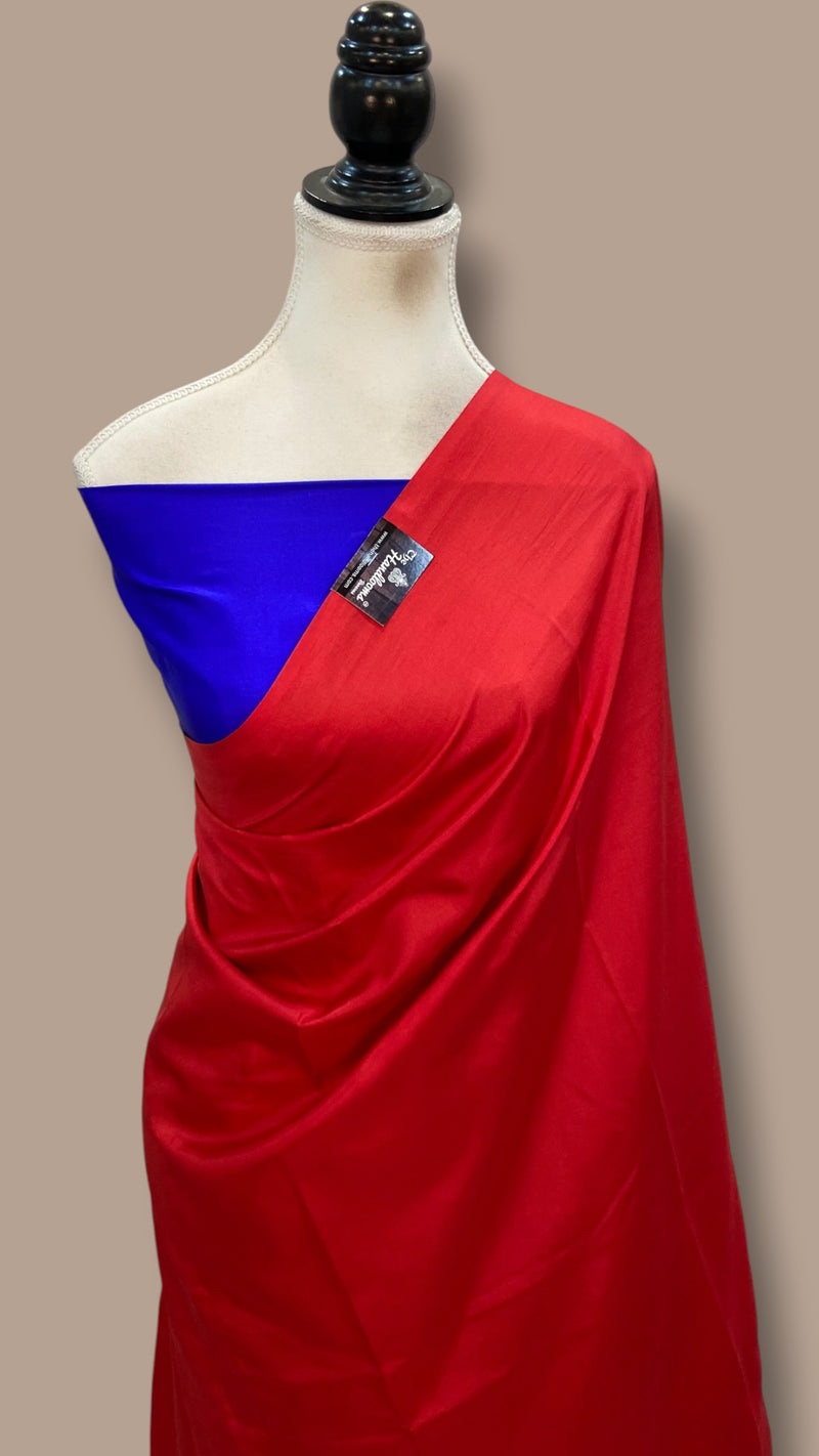 Pure Katan Silk Handloom Banarasi Saree-Plain