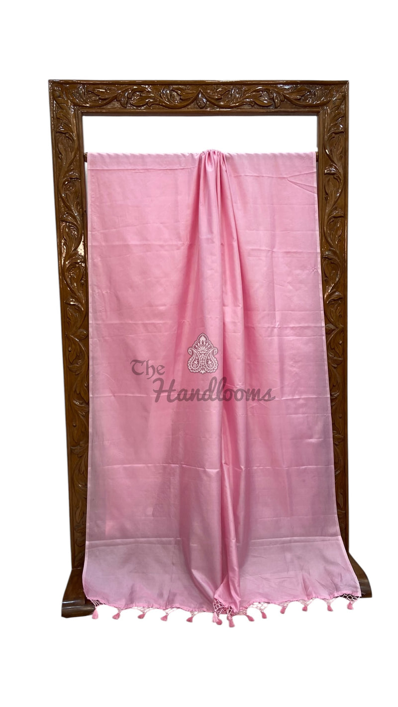 Pure Katan Silk Handloom Banarasi Saree-Plain