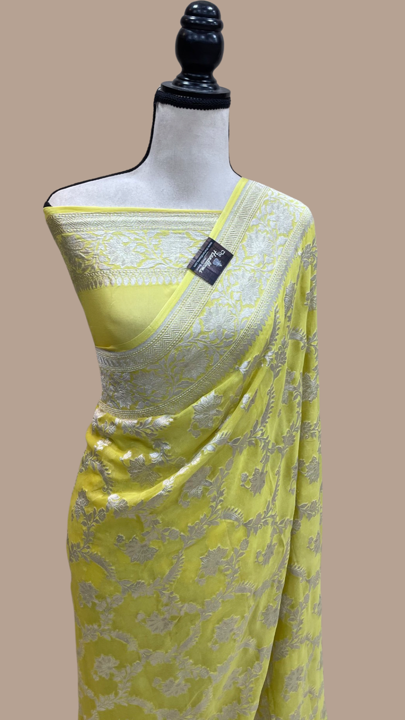 Pure Khaddi Georgette Banarasi Saree - The Handlooms