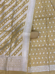 Pure Moonga Georgette Banarasi Dress material - The Handlooms
