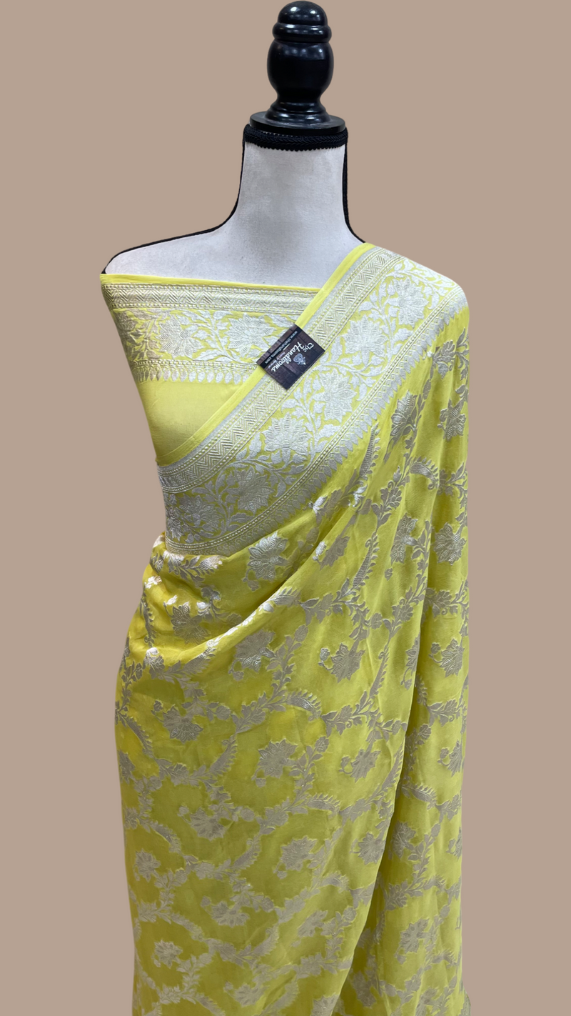 Pure Khaddi Georgette Banarasi Saree - The Handlooms