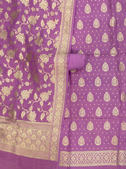 Pure Moonga Georgette Banarasi Dress material