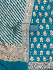 Khaddi Georgette Banarasi Dress material - The Handlooms