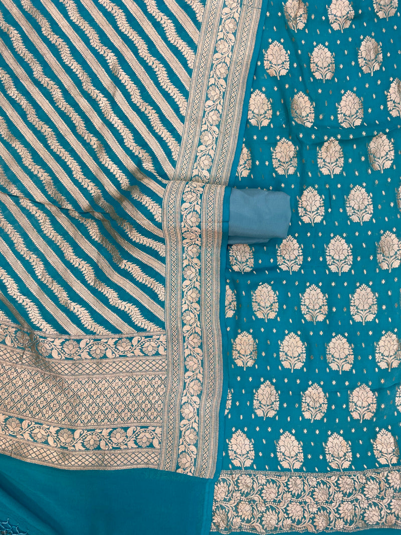 Khaddi Georgette Banarasi Dress material - The Handlooms
