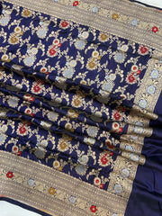 Pure Katan Silk Handloom Banarasi Dupatta - The Handlooms