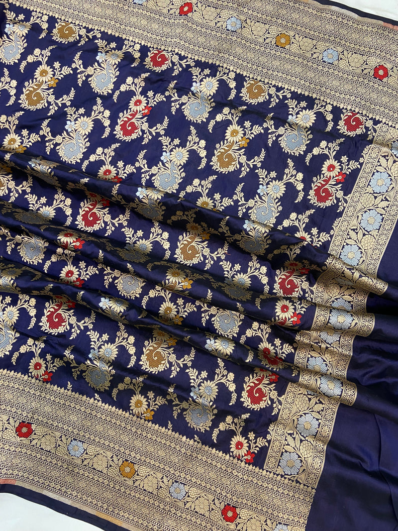 Pure Katan Silk Handloom Banarasi Dupatta - The Handlooms