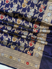 Pure Katan Silk Handloom Banarasi Dupatta - The Handlooms