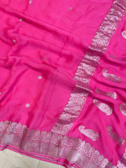 Pure Georgette Banarasi Handloom Saree - The Handlooms