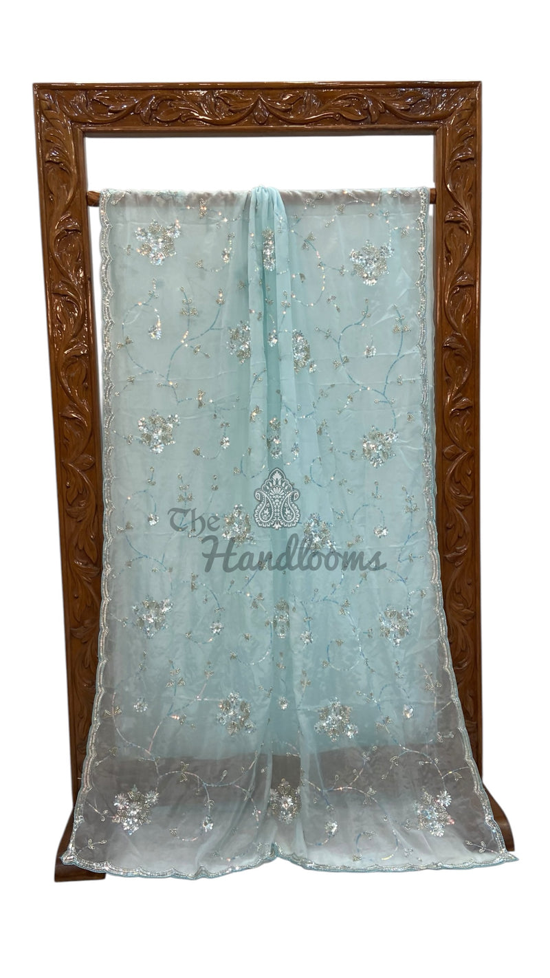 Pure Tissue Silk Handloom Banarasi Saree - Handwork - The Handlooms