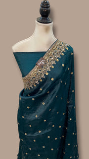 Pure Tissue Silk Handloom Banarasi Saree - Handwor - The Handlooms