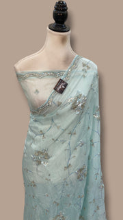 Pure Tissue Silk Handloom Banarasi Saree - Handwork - The Handlooms